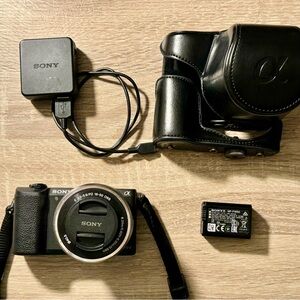 Sony Black Digital Camera Kit with Lens and Accessories
